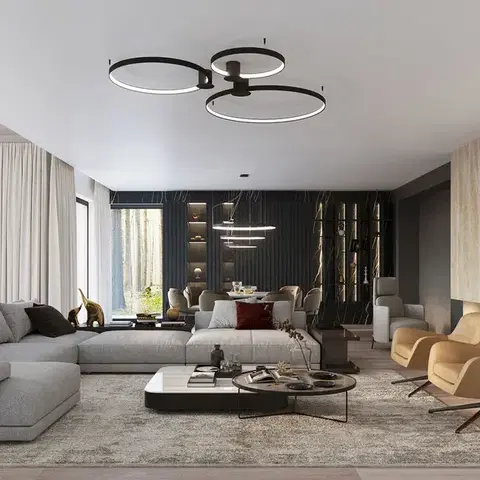 Rio 3 55/78/110 fekete LED 4000K csillár