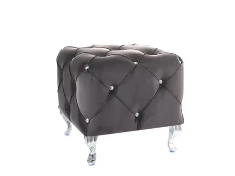 Hestia K Velvet puff szürke bluvel 14/ ezüst