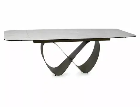 Infinity Ceramic 160(240)*95 bővíthető étkező asztal Taj Mahal bézs/ réz