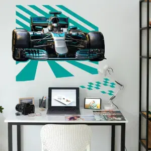 Eredeti tapéta egy tinédzsernek az íróasztal fölé - F1 design