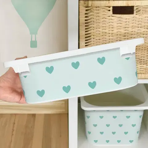 Matrica IKEA TROFAST dobozhoz - Borsmenta szívek