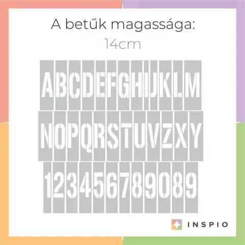 Betű sablonok - Festősablon