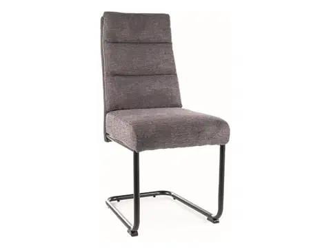Berry étkezőszék fekete láb/ sötét szürke Brego 18