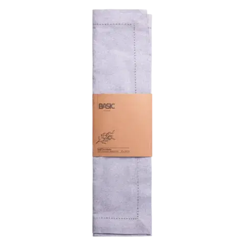 Világosszürke pamut terítő, 50 x 140 cm - Basic Ambiente - 596403