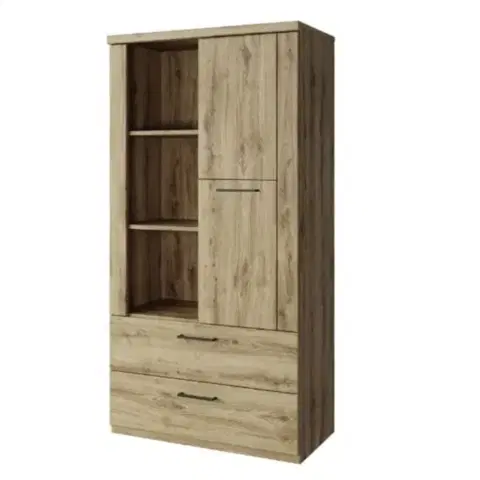 Doorset RN 1D2S alacsony szekrény navarra tölgy