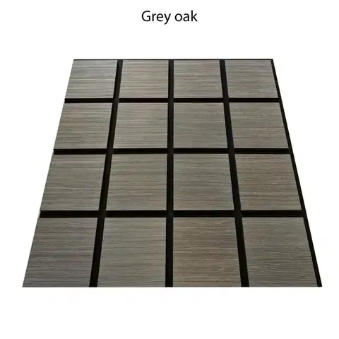 Freja Fa kockás akusztikus falipanel 60x60x1,8cm - Szürke tölgy - Szürke tölgy