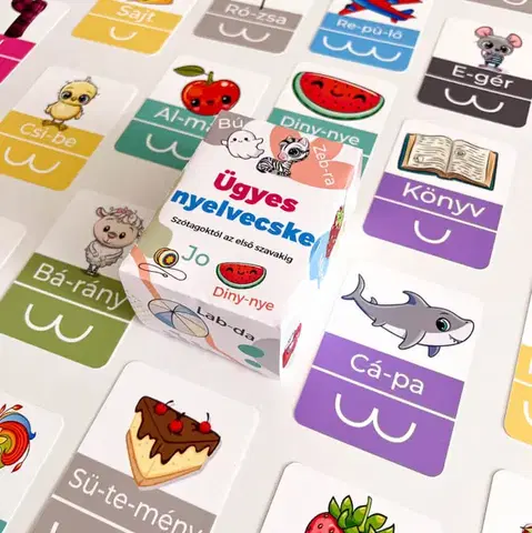 Montessori játékok Ügyes nyelvecske - a szótagoktól az első szavakig HU