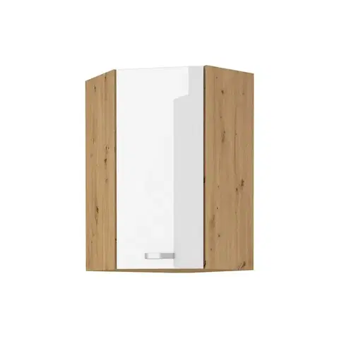 Niki 28. konyha 60X60 GN-90 1F (45°) 58,5x90x58,5cm fényes fehér/artisan tölgy