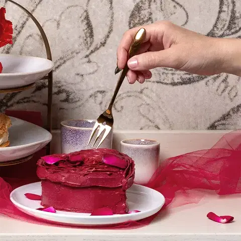 Ajándék készlet szívvel 6 db rózsaarany — Love Evőeszközök - 116445