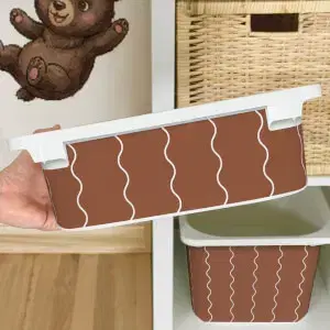Matrica IKEA TROFAST dobozhoz - Barna hullámok