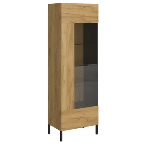 Santes W1W antracit/ arany craft tölgy vitrin