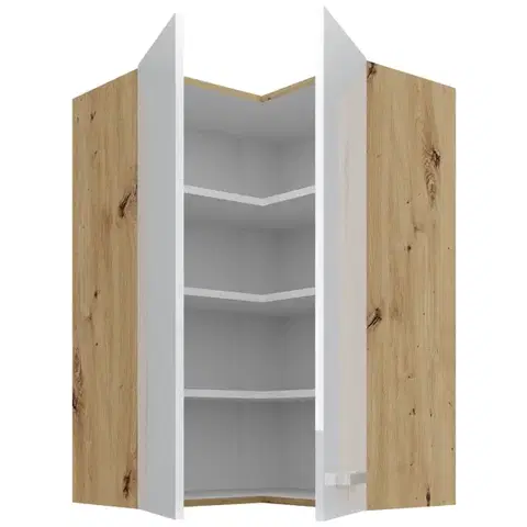 Niki 28. konyha 60x60 GN-90 2F (90°) fényes fehér/ artisan tölgy