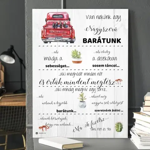 Ajándékok férfiaknak - Dekortábla barátnak, havernak