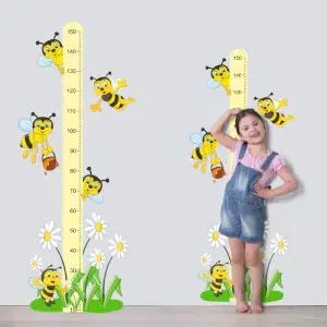 Gyerekszoba falmatrica - Méhecskés magasságmérő 150cm