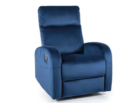 Olimp Velvet dönthető fotel kék (Bluvel 86)