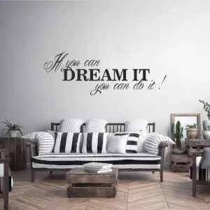 Idézetes falmatrica - Dream it...