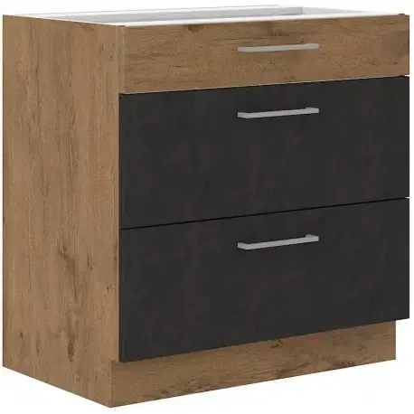 Niki 29. konyha 80 D 3S BB 80x82x52cm matera/lancelot tölgy (munkalap nélkül)