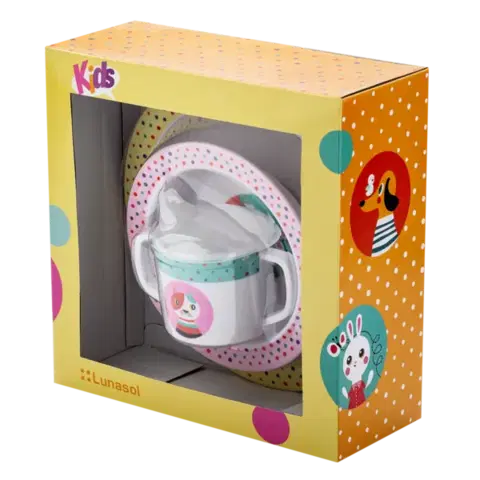 Gyermek melaminkészlet 3 db - Kids WORLD Animals - 593170