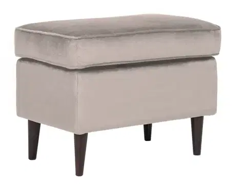Ron Velvet lábtartó bézs bluvel 28/ wenge puff