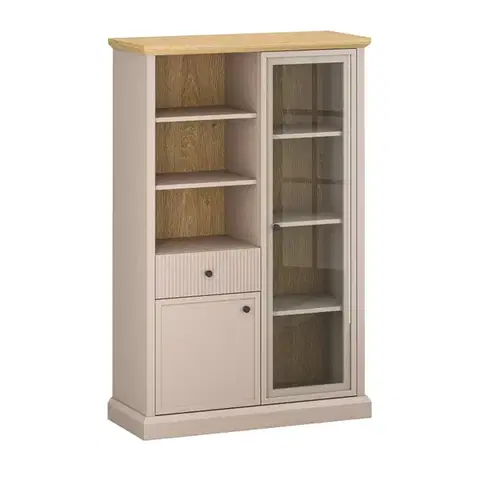 Idello WN1D1W1S alacsony vitrin kőtölgy/ taupe
