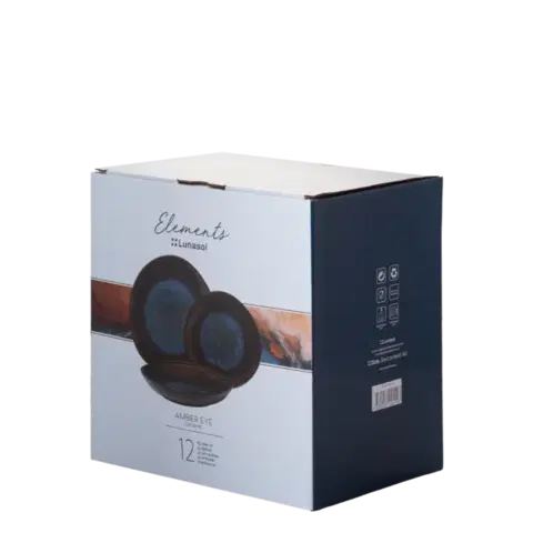 12 darabos tányérkészlet — Elements Amber Eye Organic - 493190